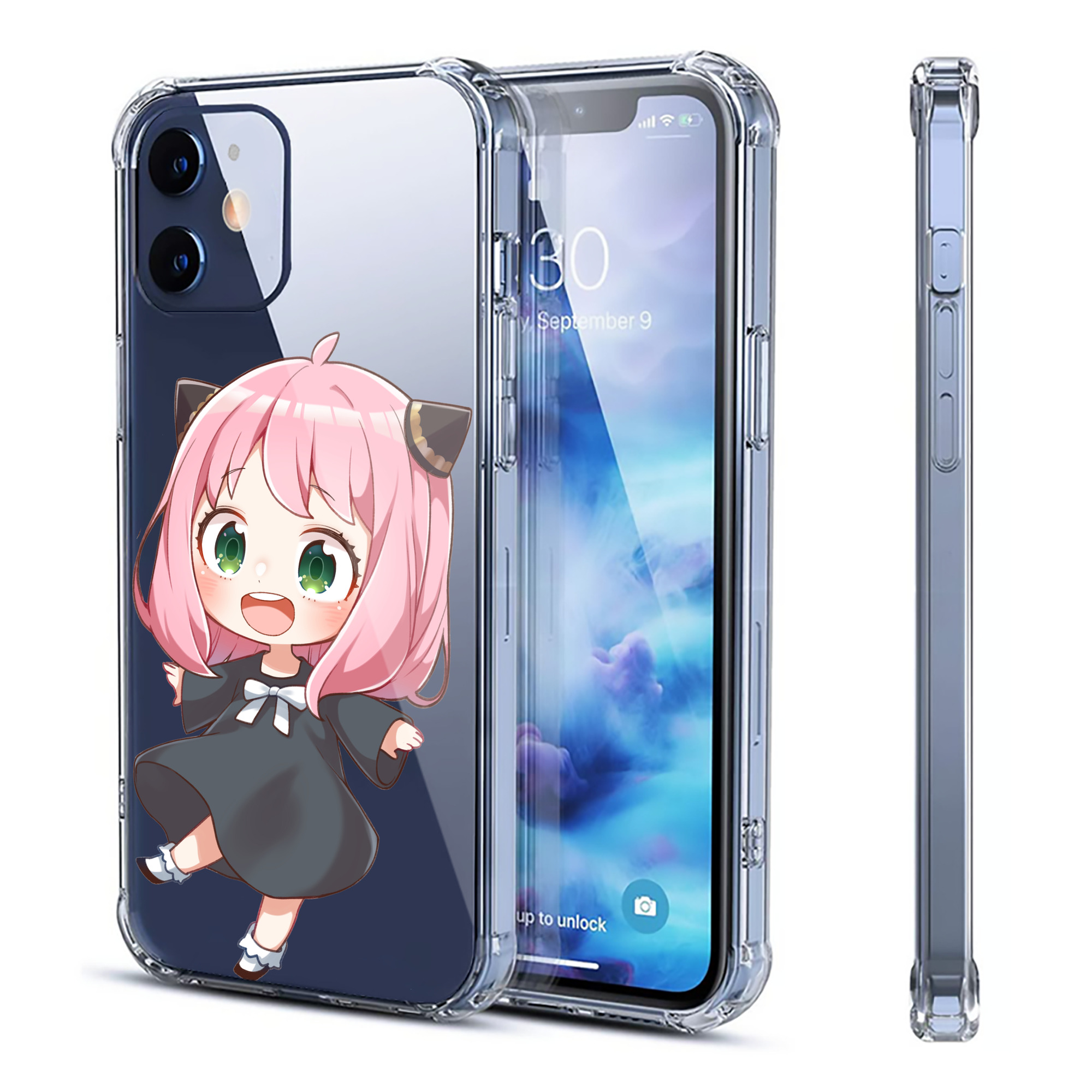 （画像用） SPY×FAMILY间谍家家酒 【iPhone 12シリーズ対応】透明スマホケース（クリアソフトケース）